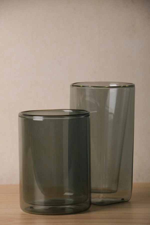Five-Edge Shape Heat Resistant Double Wall Glassware for Drinking
