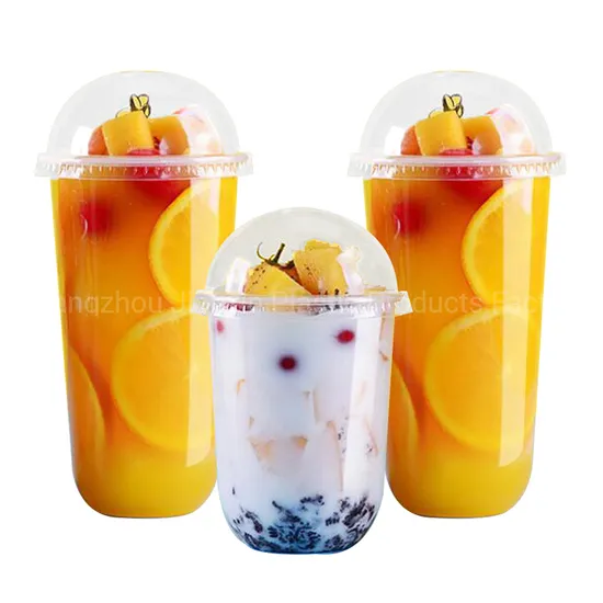 Biodegradable Disposable Transparent PLA 500/700 Ml Takeaway Beverage Milk Tea Juice Cup