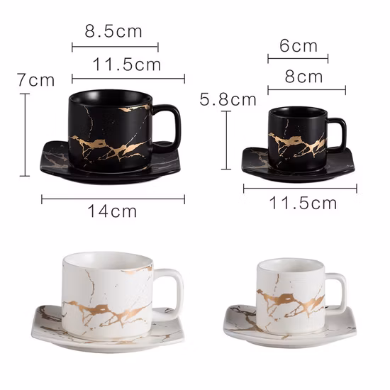 2021 Marble Series Ceramics Kitchenware Popular Eco Friendly Mug Coffee Ceramic Cup