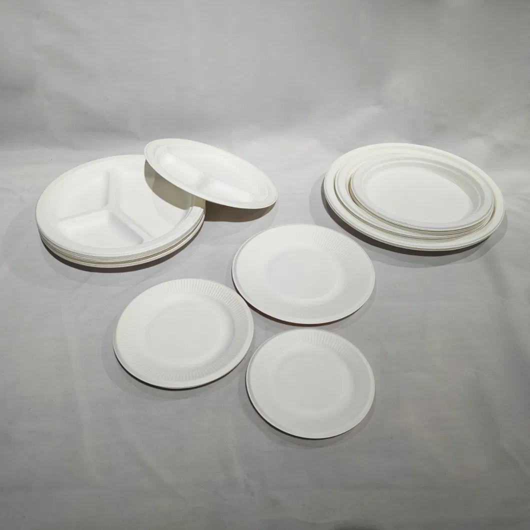 Brand New Disposables Plates Biodegradable Compostable 5/6/7/9/10/12 Inch Disposable Cake Party Plate