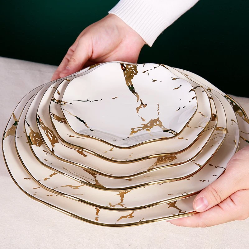 China Manufacturer Wholesale Dinnerware Dish Set Round Plate Ceramic
