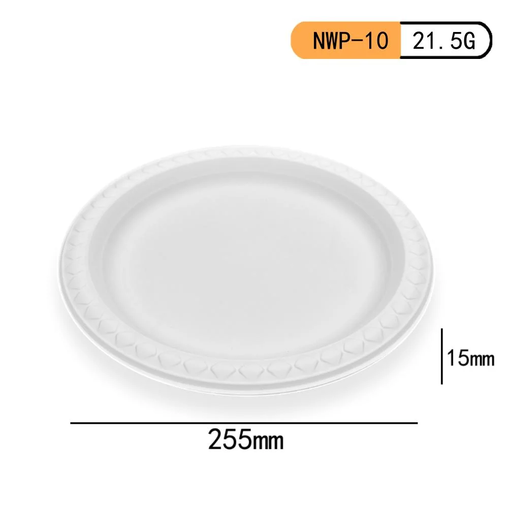 Disposable Party One Time Use Dishes Plastic Blister Dinner Plate Charger Quantity Customize Technology Cornstarch Packaging Plate
