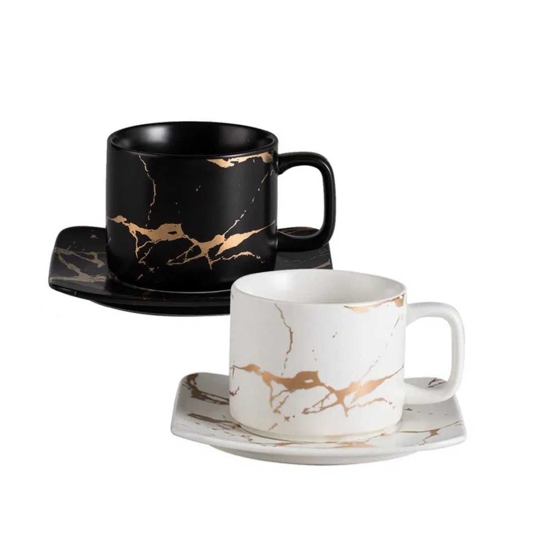 2021 Marble Series Ceramics Kitchenware Popular Eco Friendly Mug Coffee Ceramic Cup