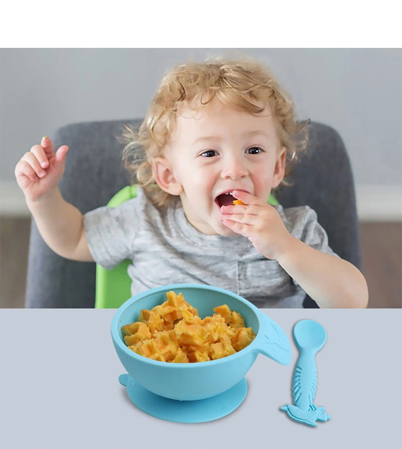 Cheap Dinner Plates Food Grade Silicone Tableware Anti Spill Bowl / Baby Food Bowl