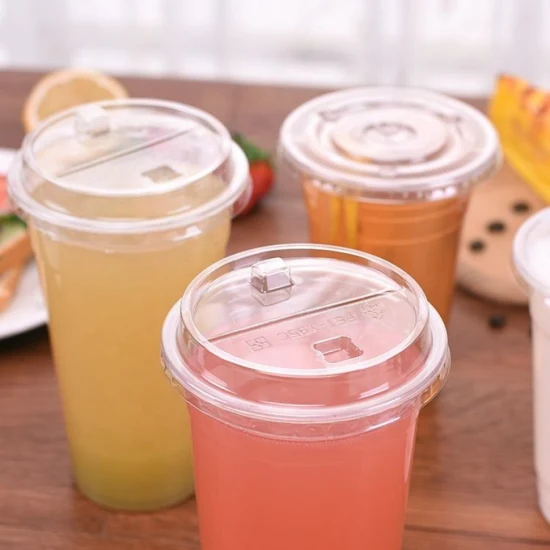 Biodegradable Disposable Transparent PLA 500/700 Ml Takeaway Beverage Milk Tea Juice Cup