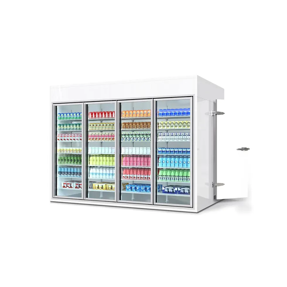 Low Electric Consumption Cold Storage with Optional Glass Door Sandwich Panel Room and Refrigeration Unit